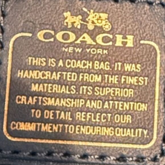 Coach Swagger Pebble Leather Tote In Denim - Picture 16 of 16